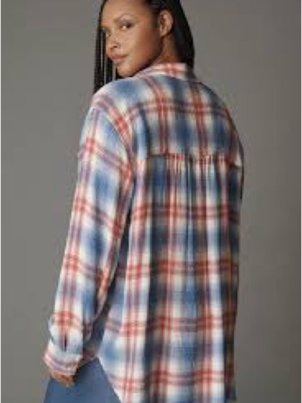 Pilcro Hadley relaxed plaid buttondown shirt - Picture 2 of 10